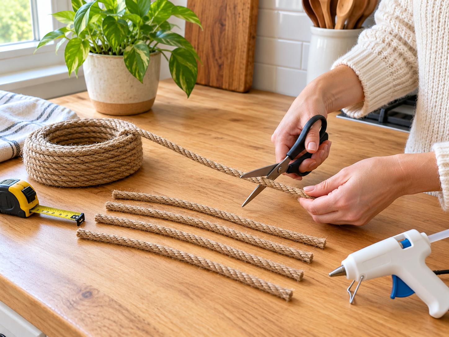 DIY Coiled Jute Rope Coasters for Rustic Farmhouse Decor, step 4: Create the Full Set