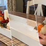 DIY Distressed Wooden Tray Fall Centerpiece for a Thanksgiving Table