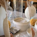 DIY Faux Plaster Vases from Glass or Plastic for Rustic Home Decor