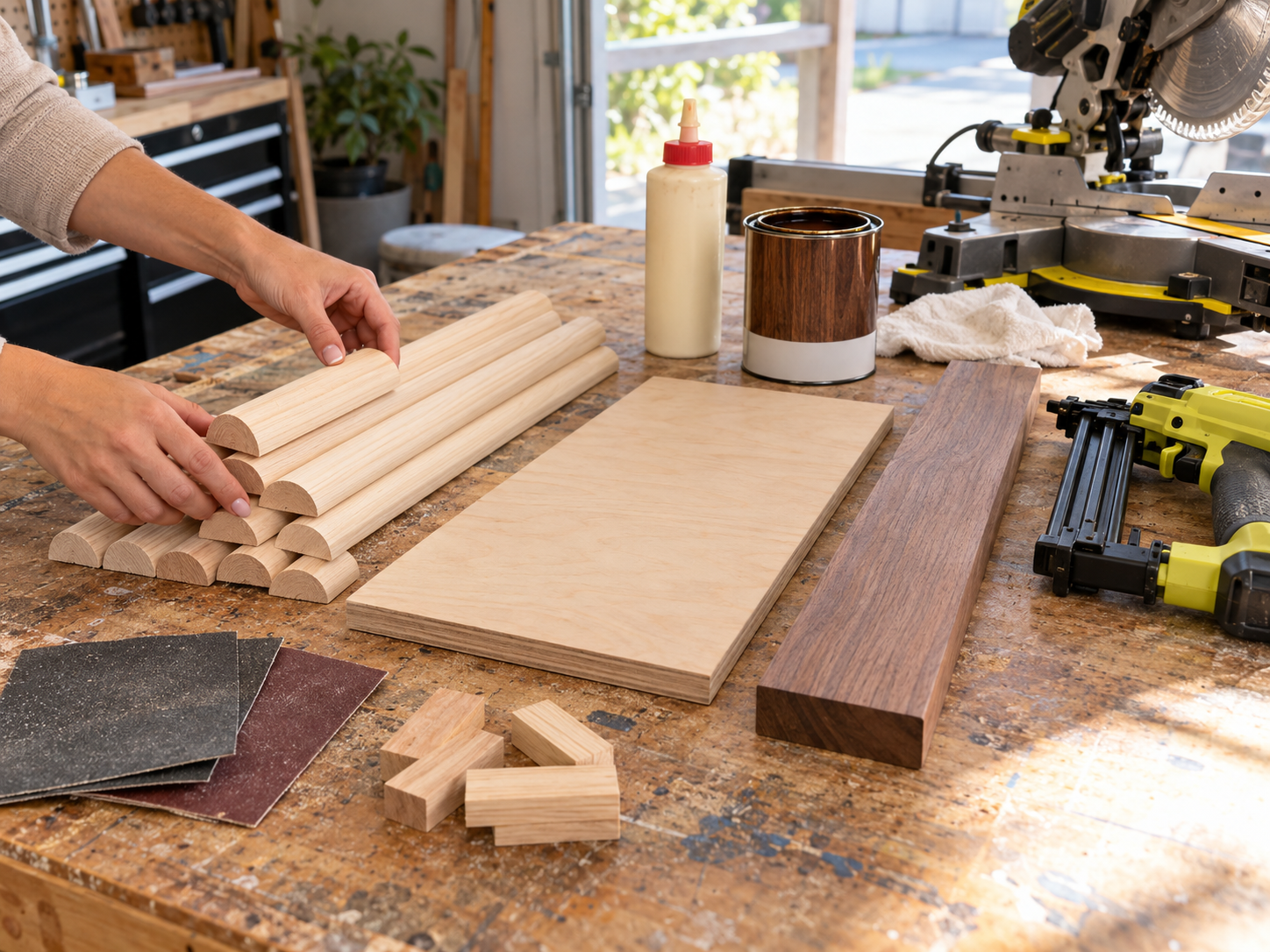 DIY Fluted Wood Wall Shelf with Dark Walnut Finish, step 2: Sand All Wood Surfaces