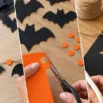 DIY Halloween Bat and Dot Garland for Mantel or Wall with Craft Foam