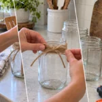 DIY Jute Twine Mason Jar Organizers for Rustic Kitchen Counters
