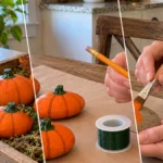 DIY Painted River Rock Pumpkins for Rustic Fall Tabletop Decor