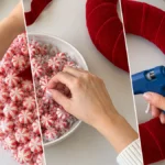 DIY Peppermint Candy Christmas Wreath for Festive Holiday Door Decor
