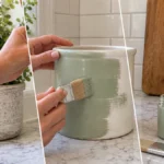 DIY Sage Green Utensil Crock with Twine Wrap for Farmhouse Kitchens