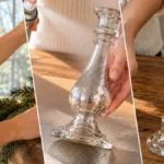 Dollar Tree DIY Mercury Glass Candlesticks for Christmas Decor