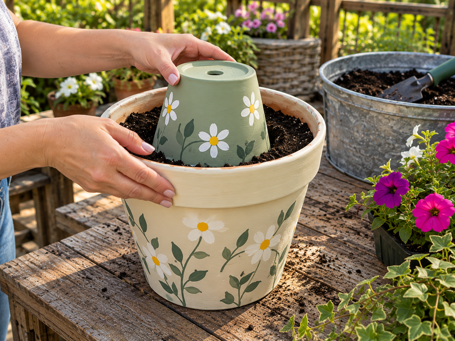 Painted Terracotta Pot Flower Tower for Garden & Patio Decor, step 3: Seal and Cure
